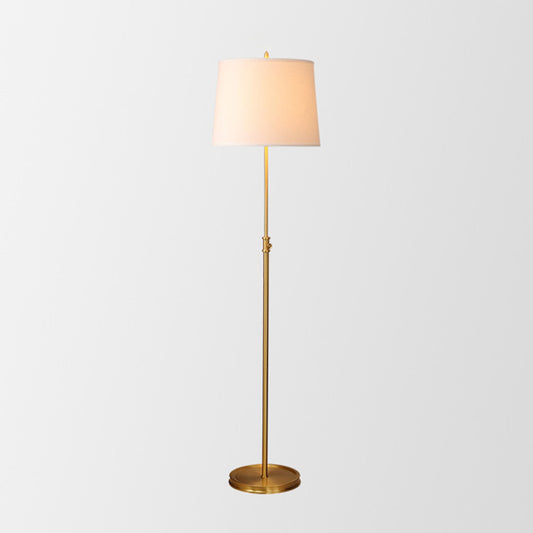 Tapered Shape Fabric Stand Up Lamp Classic 1-Light Living Room Adjustable Floor Light in Gold Clearhalo 'Floor Lamps' 'Lamps' Lighting' 2064600