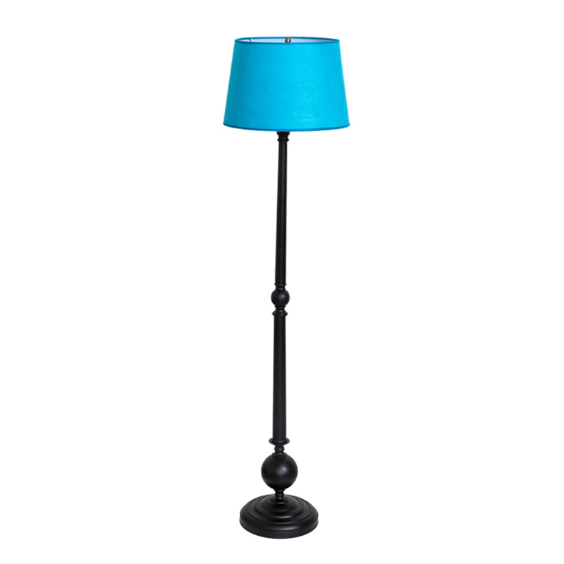 Empire Shade Fabric Stand Up Lamp Traditional Single-Bulb Living Room Floor Lighting Light Blue Clearhalo 'Floor Lamps' 'Lamps' Lighting' 2064640