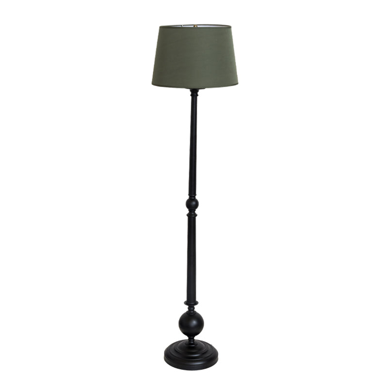 Empire Shade Fabric Stand Up Lamp Traditional Single-Bulb Living Room Floor Lighting Army Green Clearhalo 'Floor Lamps' 'Lamps' Lighting' 2064641