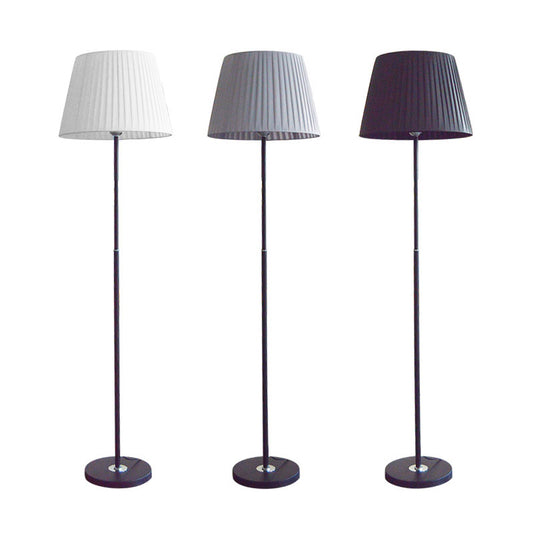 Minimalism Gathered Empire Shade Floor Lighting Fabric Standing Floor Lamp for Living Room Clearhalo 'Floor Lamps' 'Lamps' Lighting' 2064685