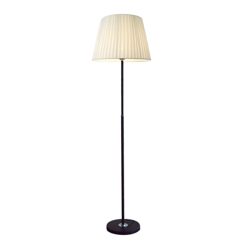 Minimalism Gathered Empire Shade Floor Lighting Fabric Standing Floor Lamp for Living Room Clearhalo 'Floor Lamps' 'Lamps' Lighting' 2064688