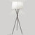 Traditional Pleated Drum Shade Floor Light Single-Bulb Fabric Standing Lamp with Metallic Tripod White Clearhalo 'Floor Lamps' 'Lamps' Lighting' 2064716