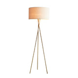 Drum Shaped Fabric Floor Lighting Minimalism Single Standing Floor Lamp with Metal Tripod Clearhalo 'Floor Lamps' 'Lamps' Lighting' 2064729