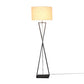Hourglass Shaped Living Room Floor Lamp Metal Single Artistic Standing Light with Drum Fabric Shade Clearhalo 'Floor Lamps' 'Lamps' Lighting' 2064755