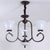 3/6/8 Lights Pendant Light Traditional Bell Frosted Glass Hanging Chandelier in Dark Coffee 3 Dark Coffee Clearhalo 'Ceiling Lights' 'Chandeliers' 'Glass shade' 'Glass' Lighting' 206557