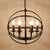 6-Light Metal Hanging Chandelier Industrial Black Candle Dining Room Pendant Light Fixture with Globe Design Black Clearhalo 'Cast Iron' 'Ceiling Lights' 'Chandeliers' 'Industrial Chandeliers' 'Industrial' 'Metal' 'Middle Century Chandeliers' 'Rustic Chandeliers' 'Tiffany' Lighting' 206568