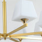 Frosted Glass Brass Pendant Lamp Tapered 8 Light Traditional Chandelier Light Fixture with Sunburst Design Clearhalo 'Ceiling Lights' 'Chandeliers' Lighting' options 206661