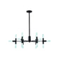 Tubular Chandelier Light Contemporary Metal 18/36 Lights Black/Gold Hanging Lamp Kit with Starburst Design Clearhalo 'Ceiling Lights' 'Chandeliers' 'Modern Chandeliers' 'Modern' Lighting' 206962
