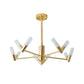 Modern Tube Ceiling Chandelier Metal 10/30 Lights Dinging Room Hanging Ceiling Light in Brass Clearhalo 'Ceiling Lights' 'Chandeliers' 'Modern Chandeliers' 'Modern' Lighting' 206979