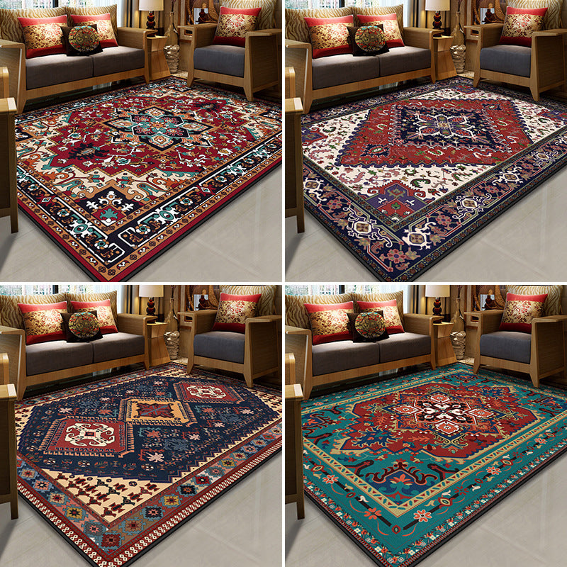 Resplendent Multicolor Floral Rug Synthetics Moroccan Carpet Washable Pet Friendly Anti-Slip Rug for Room Clearhalo 'Area Rug' 'Moroccan' 'Rugs' Rug' 2070113