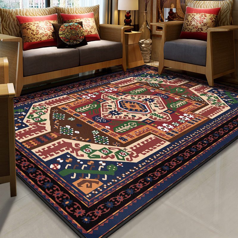 Resplendent Multicolor Floral Rug Synthetics Moroccan Carpet Washable Pet Friendly Anti-Slip Rug for Room Brown Clearhalo 'Area Rug' 'Moroccan' 'Rugs' Rug' 2070115