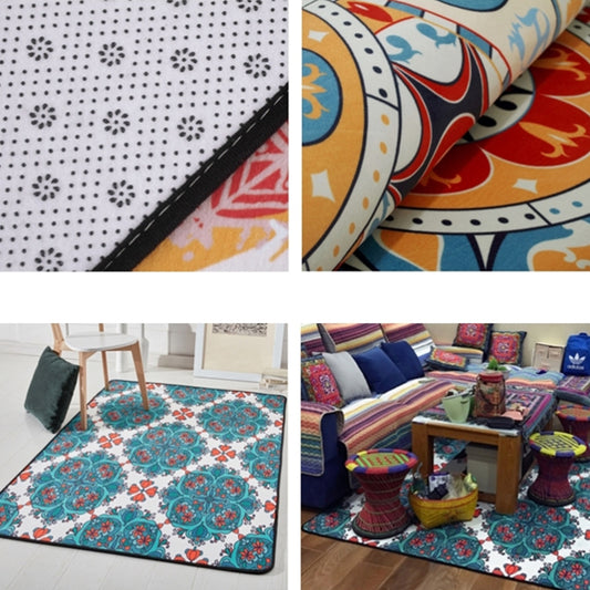 Multi-Color Moroccan Rug Polypropylene Tribal Flower Carpet Anti-Slip Stain Resistant Washable Rug for Living Room Clearhalo 'Area Rug' 'Moroccan' 'Rugs' Rug' 2070143
