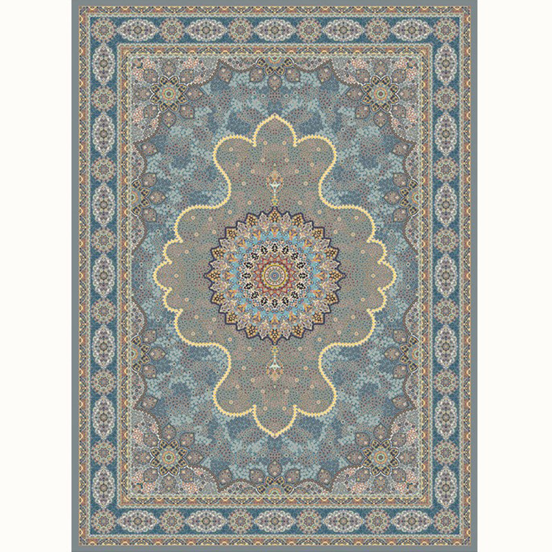 Aesthetic Moroccan Rug Multi Colored Flower Rug Pet Friendly Anti-Slip Backing Machine Washable Carpet for Guest Room Light Green Clearhalo 'Area Rug' 'Moroccan' 'Rugs' Rug' 2070148