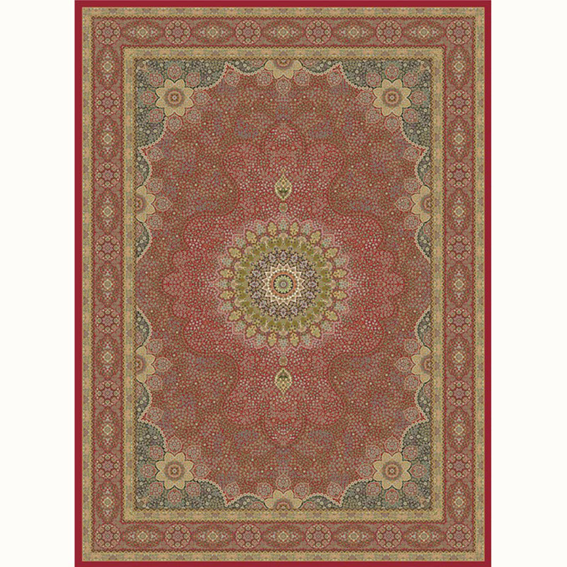 Aesthetic Moroccan Rug Multi Colored Flower Rug Pet Friendly Anti-Slip Backing Machine Washable Carpet for Guest Room Light Red Clearhalo 'Area Rug' 'Moroccan' 'Rugs' Rug' 2070157