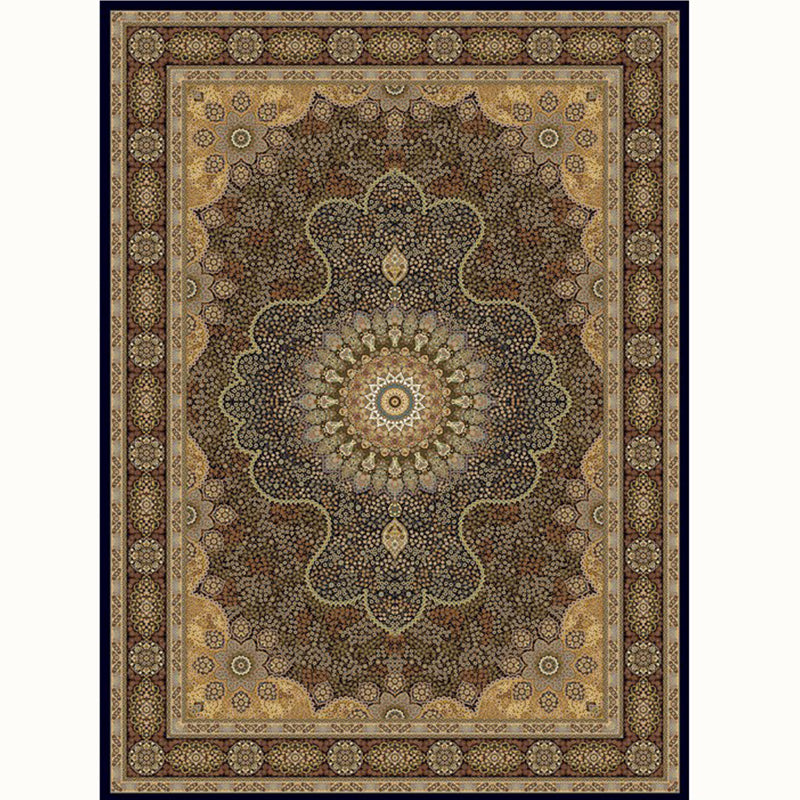 Aesthetic Moroccan Rug Multi Colored Flower Rug Pet Friendly Anti-Slip Backing Machine Washable Carpet for Guest Room Brown Clearhalo 'Area Rug' 'Moroccan' 'Rugs' Rug' 2070158