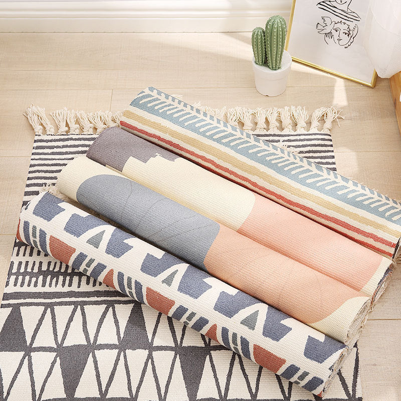 Vivid Plant Knit Rug Multi Colored Modern Rug Synthetics Pet Friendly Carpet for Guest Room Clearhalo 'Area Rug' 'Bohemian' 'Rugs' Rug' 2070200