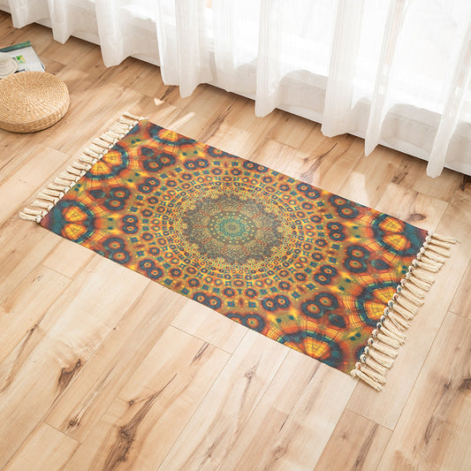 Vivid Plant Knit Rug Multi Colored Modern Rug Synthetics Pet Friendly Carpet for Guest Room 2' x 3'7" Clearhalo 'Area Rug' 'Bohemian' 'Rugs' Rug' 2070233