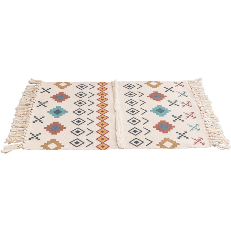 Novelty Multicolored Geometry Rug Cotton Bohemia Carpet Pet Friendly Rug for Indoor Clearhalo 'Area Rug' 'Bohemian' 'Rugs' Rug' 2070267
