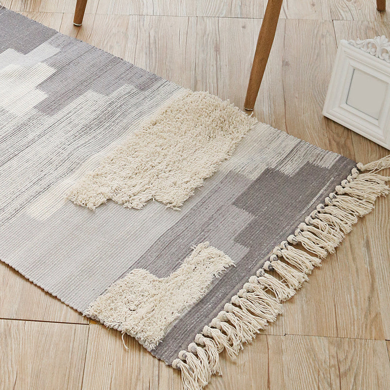 Retro Bohemian Rug Distressed Color Wood Plank Rug Washable Carpet for Room Clearhalo 'Area Rug' 'Bohemian' 'Rugs' Rug' 2070296