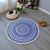 Boho-Chic Bedroom Rug Multicolor Mandala Rug Cotton Washable Area Carpet Dark Blue 3' x 3' Clearhalo 'Area Rug' 'Bohemian' 'Rugs' Rug' 2070330