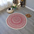 Boho-Chic Bedroom Rug Multicolor Mandala Rug Cotton Washable Area Carpet Red 3' x 3' Clearhalo 'Area Rug' 'Bohemian' 'Rugs' Rug' 2070331