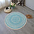 Boho-Chic Bedroom Rug Multicolor Mandala Rug Cotton Washable Area Carpet Water Blue 3' x 3' Clearhalo 'Area Rug' 'Bohemian' 'Rugs' Rug' 2070332
