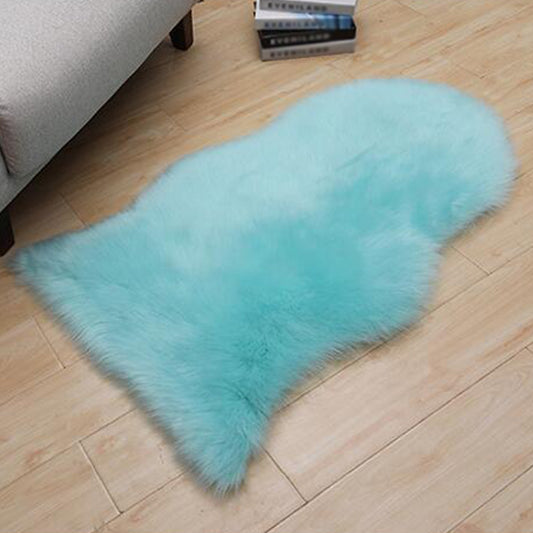 Fluffy Plain Rug Multi-Color Relaxing Rug Synthetic Wool Anti-Slip Backing Stain Resistant Washable Area Rug for Home Sky Blue Clearhalo 'Area Rug' 'Casual' 'Rugs' Rug' 2070352