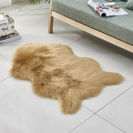 Multicolor Solid Foot Rug Artificial Wool Comfort Rug Pet Friendly Anti-Slip Backing Stain Resistant Carpet for Bedroom Light Camel Clearhalo 'Area Rug' 'Casual' 'Rugs' Rug' 2070360