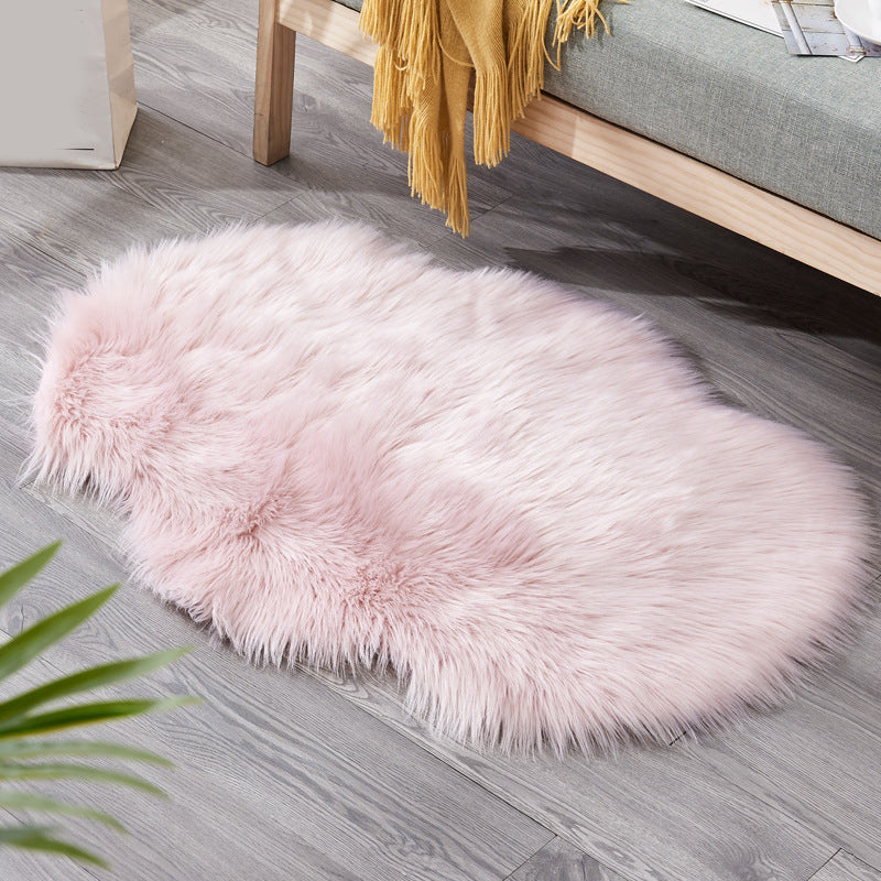 Shag Natural Indoor Rug Multi Colored Plain Rug Pet Friendly Stain Resistant Non-Slip Area Carpet for Room Light Pink 2' x 2'11" Clearhalo 'Area Rug' 'Casual' 'Rugs' Rug' 2070383