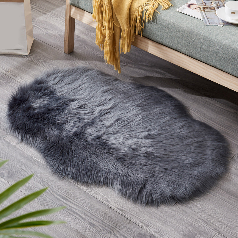 Shag Natural Indoor Rug Multi Colored Plain Rug Pet Friendly Stain Resistant Non-Slip Area Carpet for Room Dark Gray 2' x 2'11" Clearhalo 'Area Rug' 'Casual' 'Rugs' Rug' 2070388