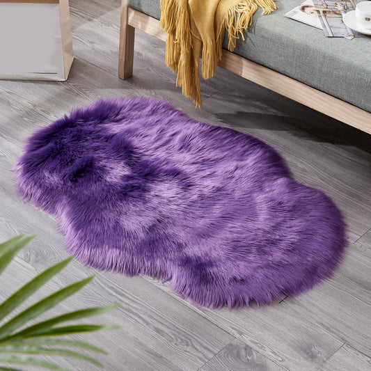 Shag Natural Indoor Rug Multi Colored Plain Rug Pet Friendly Stain Resistant Non-Slip Area Carpet for Room Purple 2' x 2'11" Clearhalo 'Area Rug' 'Casual' 'Rugs' Rug' 2070390