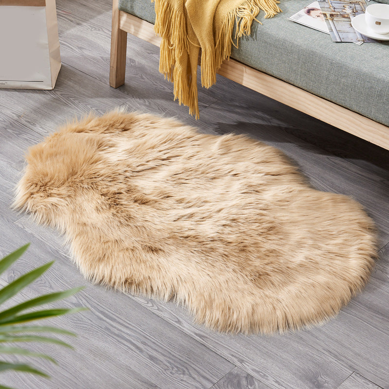Shag Natural Indoor Rug Multi Colored Plain Rug Pet Friendly Stain Resistant Non-Slip Area Carpet for Room Khaki 2' x 2'11" Clearhalo 'Area Rug' 'Casual' 'Rugs' Rug' 2070392