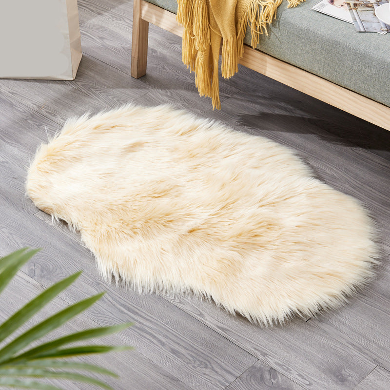 Shag Natural Indoor Rug Multi Colored Plain Rug Pet Friendly Stain Resistant Non-Slip Area Carpet for Room Light Yellow 2' x 2'11" Clearhalo 'Area Rug' 'Casual' 'Rugs' Rug' 2070395