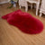 Modern Bedroom Area Rug Multicolored Plain Carpet Faux Wool Non-Slip Pet Friendly Machine Washable Rug Red Clearhalo 'Area Rug' 'Casual' 'Rugs' Rug' 2070417