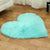 Loving Heart Shaped Plain Rug Multi-Color Comfort Rug Wool Stain Resistant Non-Slip Pet Friendly Carpet for Girls Room Light Blue 2'4" x 2'11" Clearhalo 'Area Rug' 'Casual' 'Rugs' Rug' 2070423