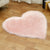 Loving Heart Shaped Plain Rug Multi-Color Comfort Rug Wool Stain Resistant Non-Slip Pet Friendly Carpet for Girls Room Light Pink 2'4" x 2'11" Clearhalo 'Area Rug' 'Casual' 'Rugs' Rug' 2070435