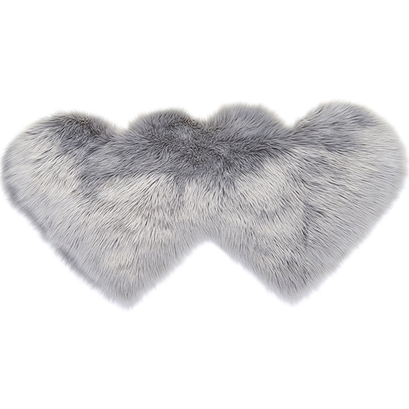 Double-Heart Shaped Modern Rug Multicolor Plain Carpet Stain Resistant Pet Friendly Non-Slip Backing Rug for Living Room Clearhalo 'Area Rug' 'Casual' 'Rugs' Rug' 2070475