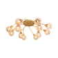 Grape Shape Semi Flush Lamp Modernist Amber/Smoky/Cream Glass 6/12 Lights Gold Led Semi Flush Mount Light Fixture Clearhalo 'Ceiling Lights' 'Chandeliers' 'Close To Ceiling Lights' 'Close to ceiling' 'Glass shade' 'Glass' 'Semi-flushmount' Lighting' 207049