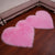 Symmetric Loving Heart Plain Rug Multi Colored Casual Style Carpet Shag Pet Friendly Stain Resistant Anti-Slip Rug for Door Dark Pink Clearhalo 'Area Rug' 'Casual' 'Rugs' Rug' 2070490