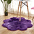 Floral Multi Color Plain Rug Faux Fur Minimalist Carpet Pet Friendly Washable Rug for Girls Bedroom Purple 2'11" x 2'11" Clearhalo 'Area Rug' 'Casual' 'Rugs' Rug' 2070508