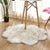 Floral Multi Color Plain Rug Faux Fur Minimalist Carpet Pet Friendly Washable Rug for Girls Bedroom White-Gray 2'11" x 2'11" Clearhalo 'Area Rug' 'Casual' 'Rugs' Rug' 2070510