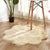 Floral Multi Color Plain Rug Faux Fur Minimalist Carpet Pet Friendly Washable Rug for Girls Bedroom Beige 2'11" x 2'11" Clearhalo 'Area Rug' 'Casual' 'Rugs' Rug' 2070516
