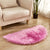 Semicircle Plain Rug Multi-Color Simplicity Carpet Fluffy Washable Stain Resistant Rug for Living Room Dark Pink Clearhalo 'Area Rug' 'Casual' 'Rugs' Rug' 2070529