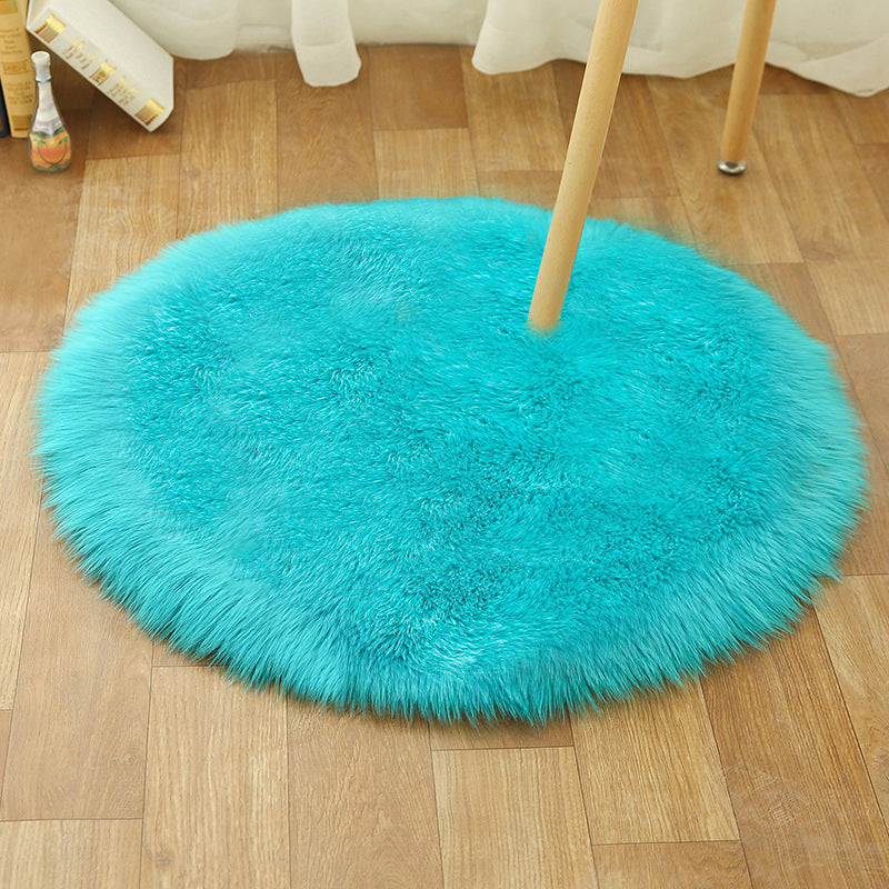 Comfort Girls Room Foot Rug Multicolor Plain Carpet Shag Pet Friendly Machine Washable Non-Slip Rug Dark Blue Clearhalo 'Area Rug' 'Casual' 'Rugs' Rug' 2070545