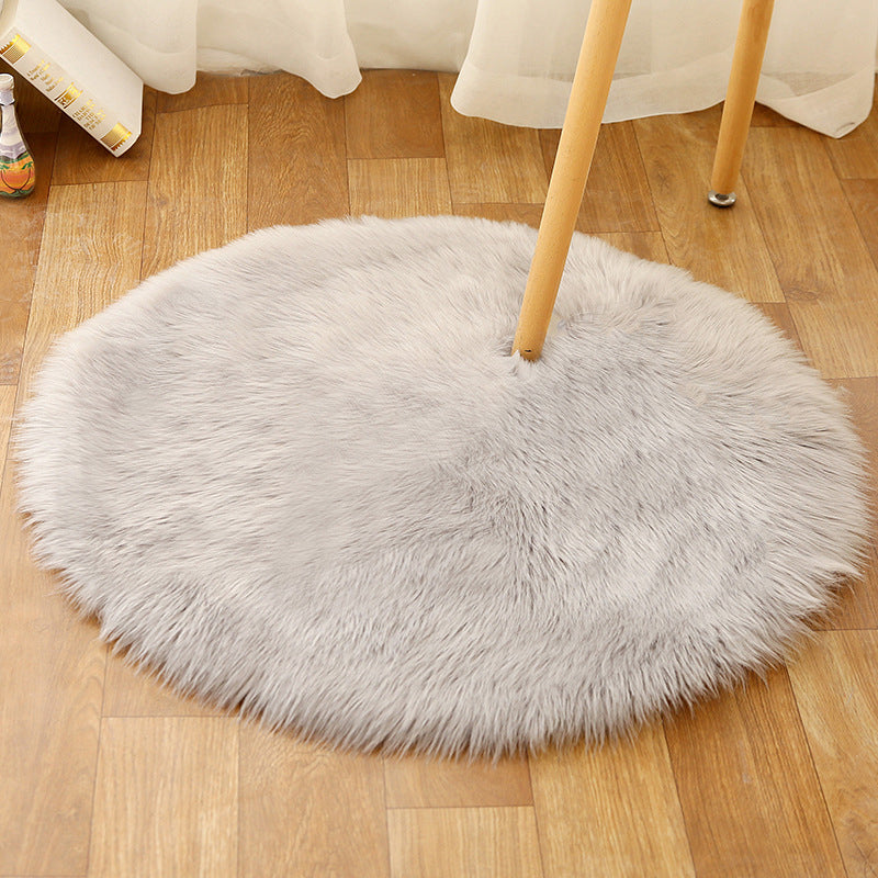 Comfort Girls Room Foot Rug Multicolor Plain Carpet Shag Pet Friendly Machine Washable Non-Slip Rug Grey Clearhalo 'Area Rug' 'Casual' 'Rugs' Rug' 2070552