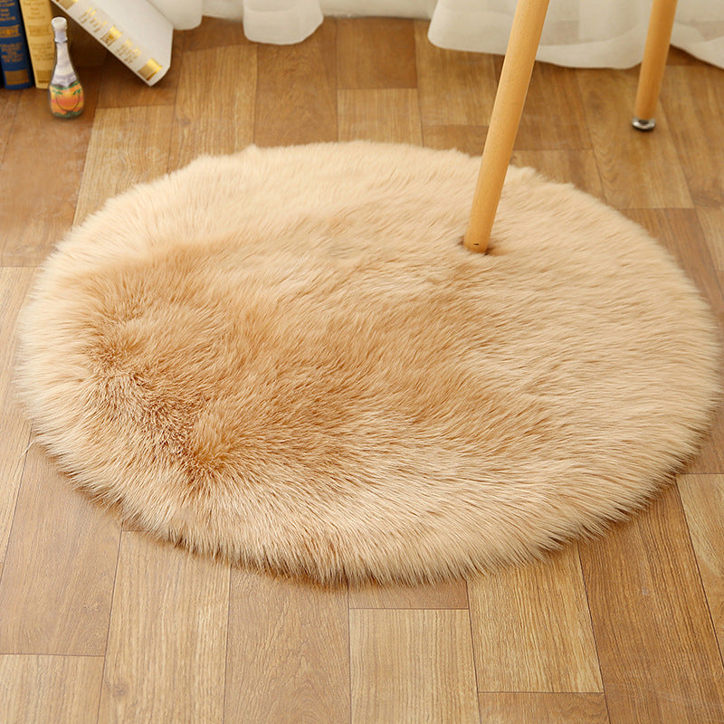 Comfort Girls Room Foot Rug Multicolor Plain Carpet Shag Pet Friendly Machine Washable Non-Slip Rug Light Camel Clearhalo 'Area Rug' 'Casual' 'Rugs' Rug' 2070555