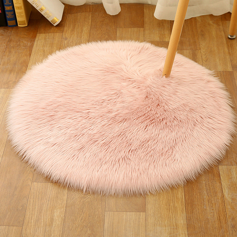 Comfort Girls Room Foot Rug Multicolor Plain Carpet Shag Pet Friendly Machine Washable Non-Slip Rug Light Pink Clearhalo 'Area Rug' 'Casual' 'Rugs' Rug' 2070556
