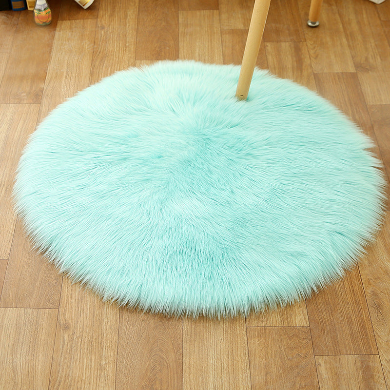 Comfort Girls Room Foot Rug Multicolor Plain Carpet Shag Pet Friendly Machine Washable Non-Slip Rug Light Blue Clearhalo 'Area Rug' 'Casual' 'Rugs' Rug' 2070567