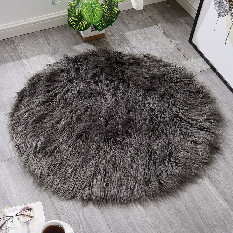 Relaxing Plain Rug Multi Colored Fluffy Rug Anti-Slip Washable Pet Friendly Area Carpet for Front Door Grey Clearhalo 'Area Rug' 'Casual' 'Rugs' Rug' 2070568