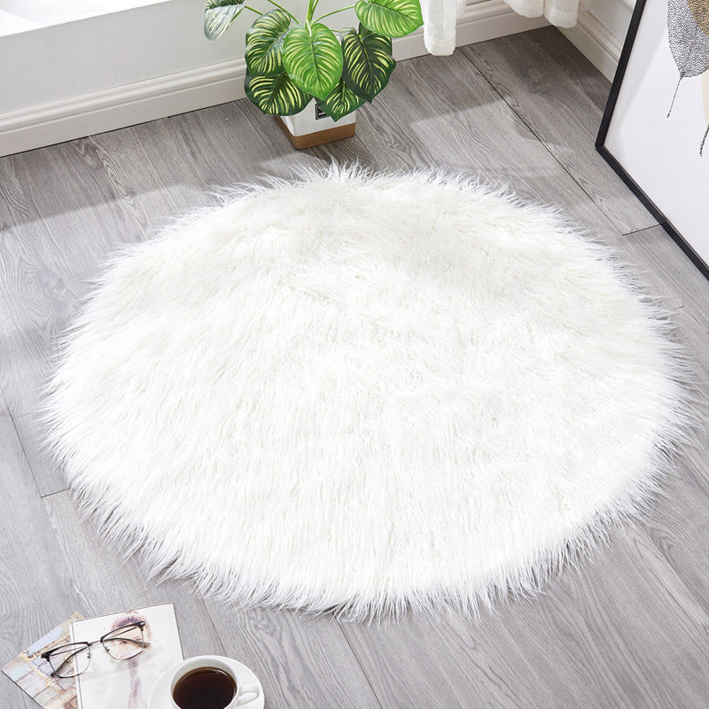 Relaxing Plain Rug Multi Colored Fluffy Rug Anti-Slip Washable Pet Friendly Area Carpet for Front Door White Clearhalo 'Area Rug' 'Casual' 'Rugs' Rug' 2070569